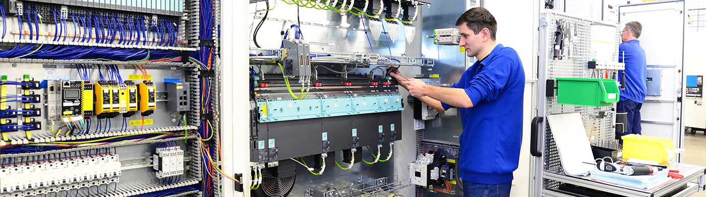 Man working on a machine.