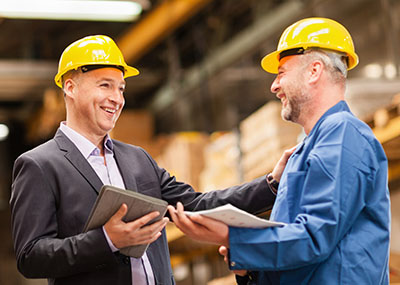 Discussion on construction job site