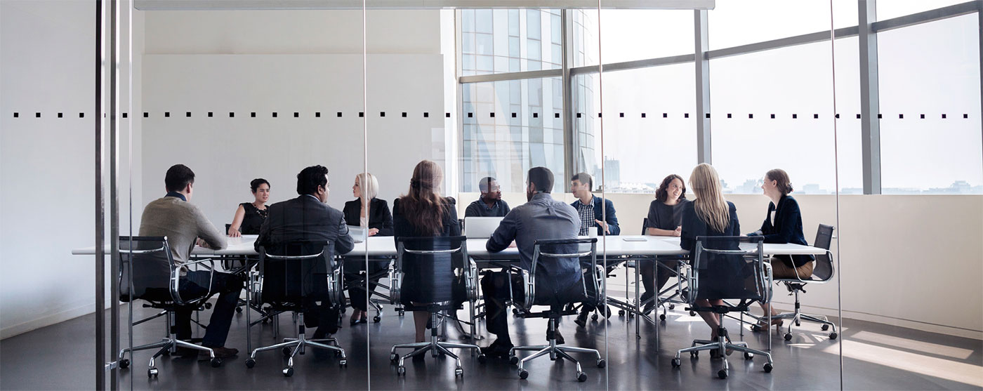 meeting in a conference room