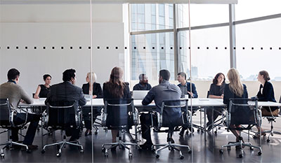 meeting in a conference room