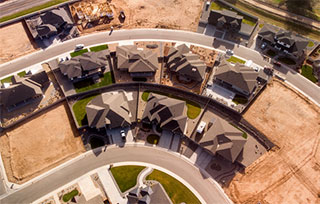 Neighborhood seen from above