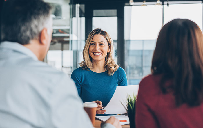 Associate advising clients