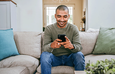 Man checking his phone