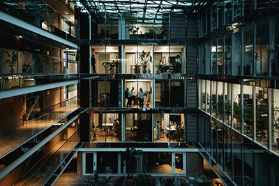 Company building interior