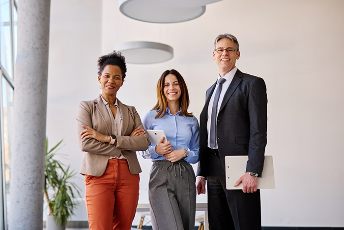 executives posing